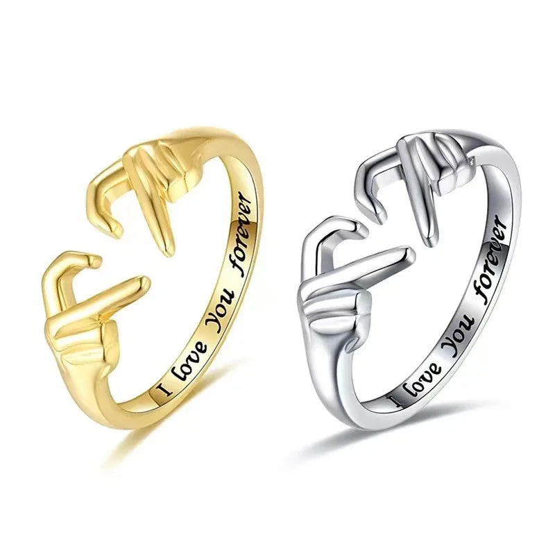 Hug Romantic Heart ( This ring sparkles and shines for the lovers)