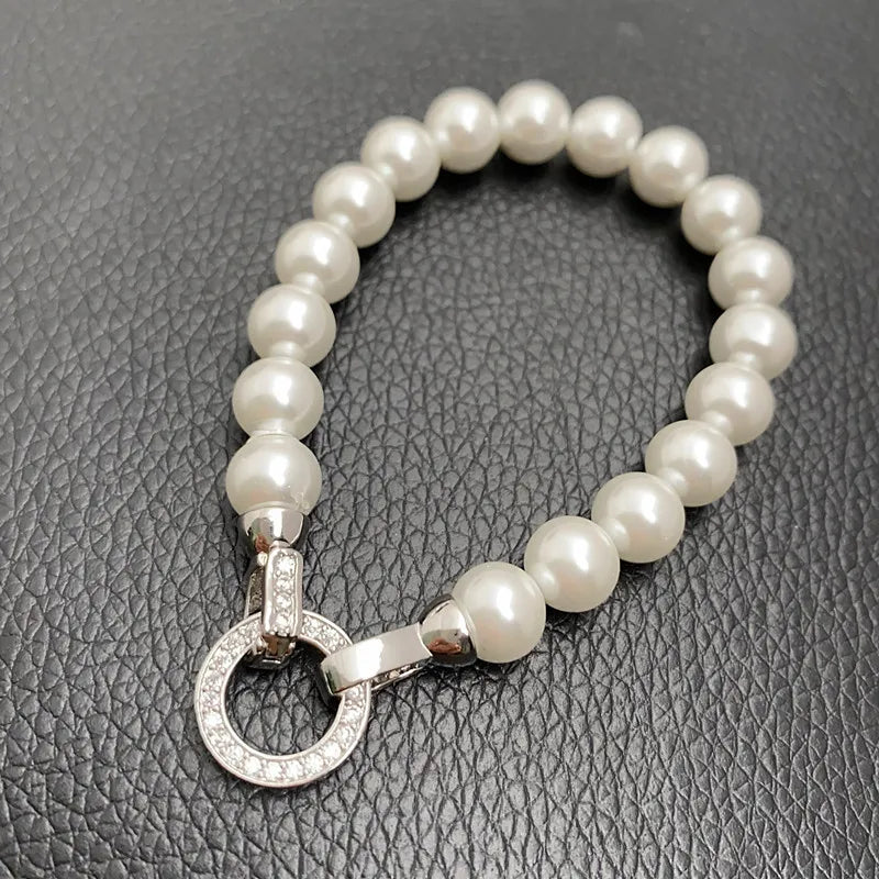 Inspiration Rhodium Pendant (This inspirational link chain is adorned with a studded pendant, adding a touch of edgy elegance to any outfit)