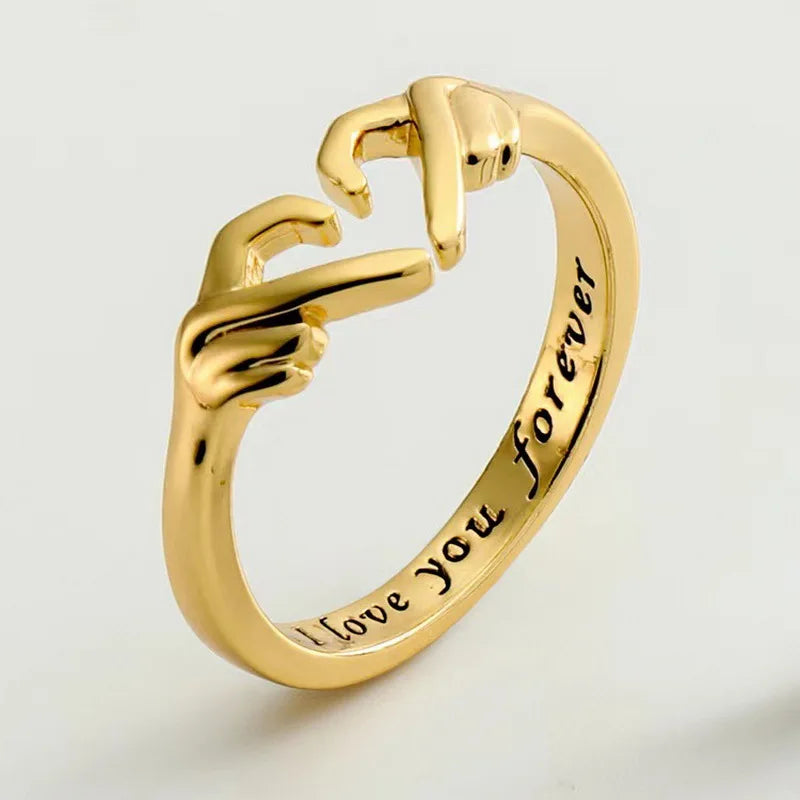 Hug Romantic Heart ( This ring sparkles and shines for the lovers)