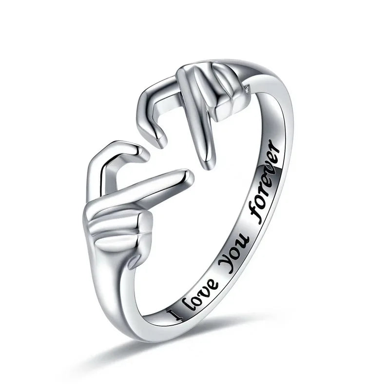 Hug Romantic Heart ( This ring sparkles and shines for the lovers)